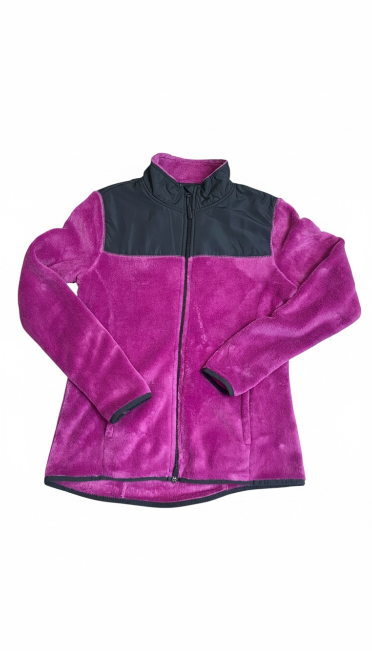 Danskin Now Fleece Jacket Size M (8-10) Pink Purple Full Zip